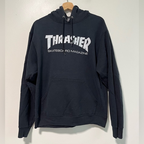 Thrasher Skateboard Magazine Hoodie - Black - Size Medium - Picture 2 of 11